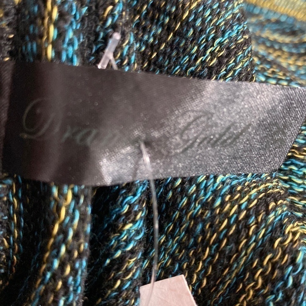 NWT Drama Gold Teal Knit Mini Skirt - Picture 7 of 9